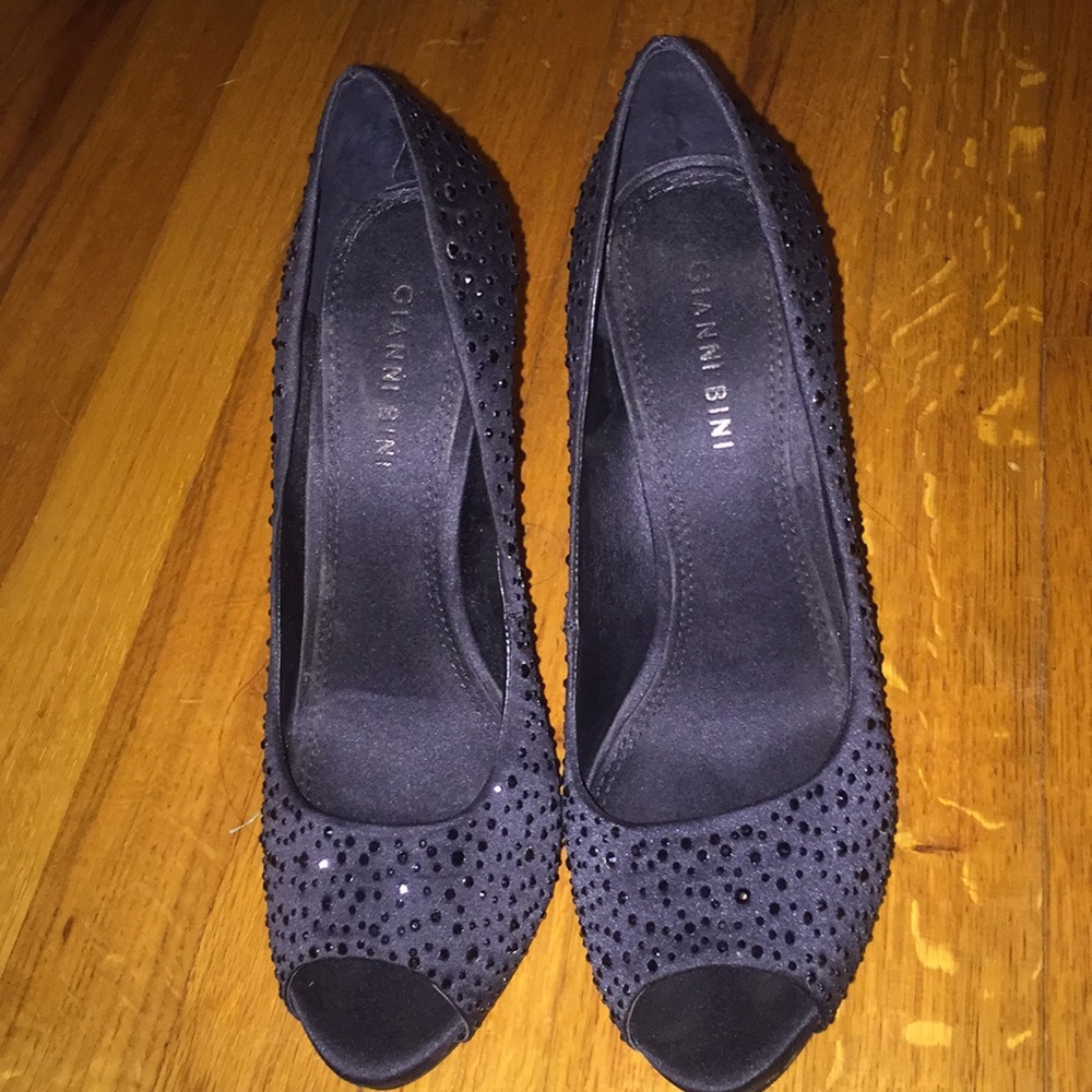 Gianni Bini Black Peep Toe Heels